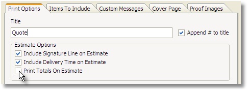Print Totals On Estimate Button :: EstiMate Sign Pricing Software Blog